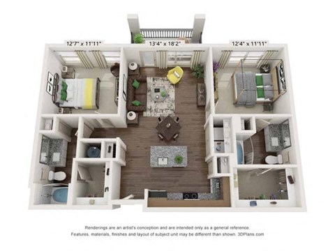3 bedroom floor plan  the residences at